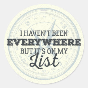 Reisen mehr motivierend Zitat der Runder Aufkleber