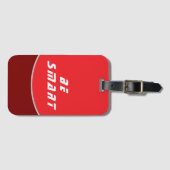 Reisen mit Be SMART Tag Design Gepäckanhänger (Vorderseite (Horizontal))