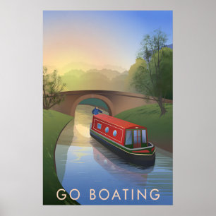 Reisen mit dem Boot Poster