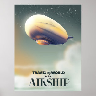 Reisen mit dem Flugzeug in die Welt Poster