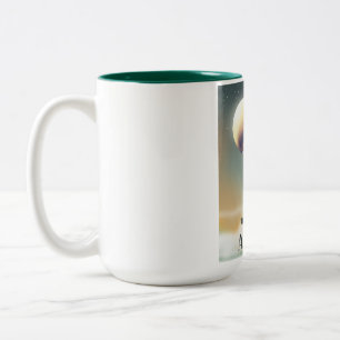 Reisen mit dem Flugzeug in die Welt Zweifarbige Tasse