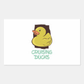 Reisen mit Enten Spaß Rechteckiger Aufkleber (Vorderseite)