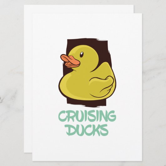 Reisen mit Enten Spaß Save The Date (Vorne/Hinten)