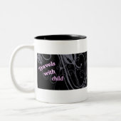 Reisen mit Kind Zweifarbige Tasse (Links)