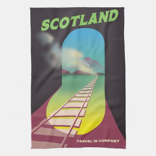 Reisen mit Komfort Schottland Geschirrtuch (Vertikal)