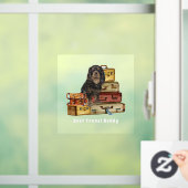 Reisen mit meinem Black and Tan Cavalier Fensteraufkleber (Zuhause)