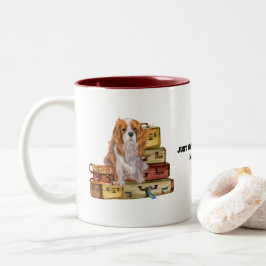 Reisen mit meinem Blenheim Cavalier King Charles  Zweifarbige Tasse