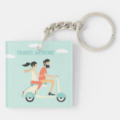 Reisen mit mir schlüsselanhänger (Rückseite)