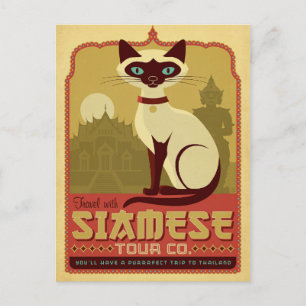 Reisen mit Siamese Tour Co. Postkarte