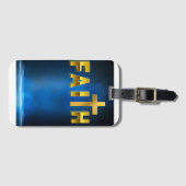 "Reisen mit Zuversicht, Vertrauen in den Glauben." Gepäckanhänger (Vorderseite (Horizontal))