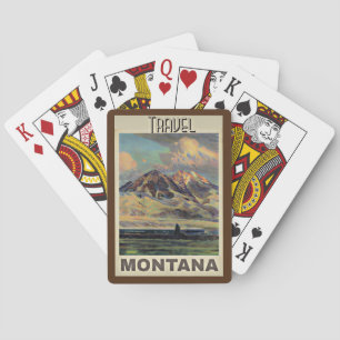 Reisen Montana, Vintage Poster, Spielkarten
