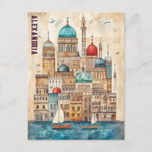 Reisen nach Alexandria Ägypten Postkarte