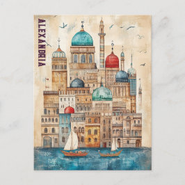 Reisen nach Alexandria Ägypten Postkarte