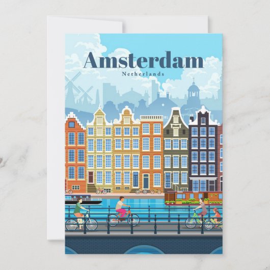 Reisen nach Amsterdam Dankeskarte (Vorderseite)