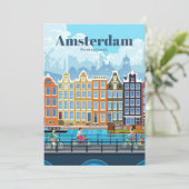 Reisen nach Amsterdam Dankeskarte (Stehend Vorderseite)