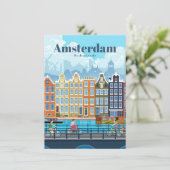 Reisen nach Amsterdam Einladung (Stehend Vorderseite)