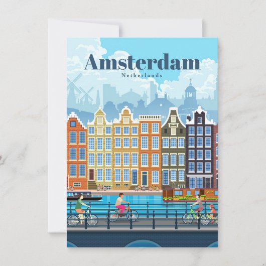Reisen nach Amsterdam Einladung (Vorderseite)