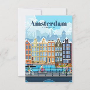 Reisen nach Amsterdam RSVP Karte