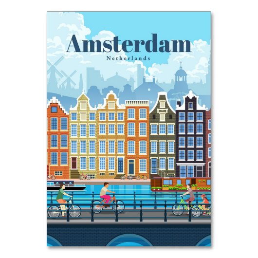 Reisen nach Amsterdam Tischnummer (Vorderseite)
