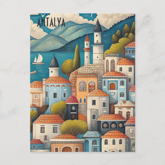 Reisen nach Antalya Turkiye Postkarte (Vorderseite)