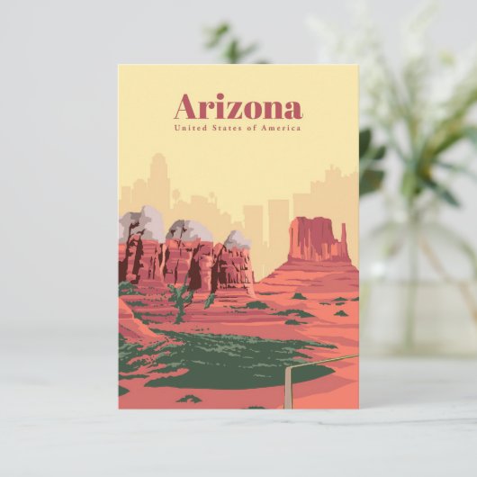 Reisen nach Arizona RSVP Karte (Stehend Vorderseite)