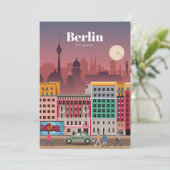Reisen nach Berlin Deutschland Einladung (Stehend Vorderseite)