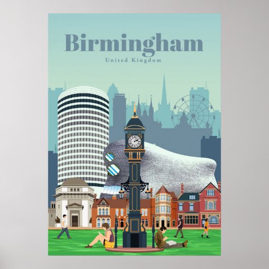 Reisen nach Birmingham Art Poster (Vorne)