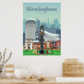 Reisen nach Birmingham Art Poster (Küche)