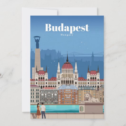 Reisen nach Budapest Kunst Einladung (Vorderseite)