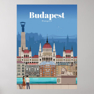 Reisen nach Budapest Kunst Poster