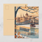 Reisen nach Budapest Postkarte (Vorne/Hinten)