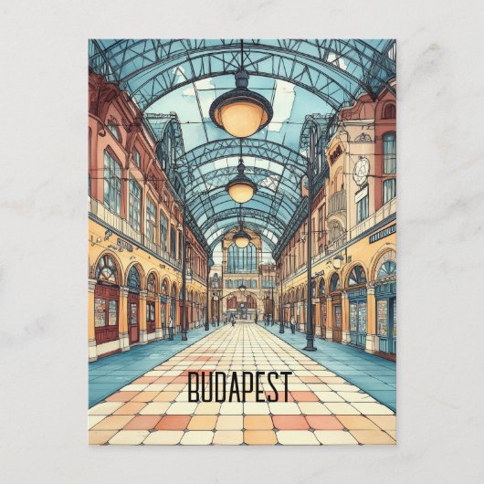 Reisen nach Budapest Ungarn Postkarte (Vorderseite)