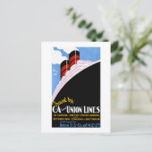 Reisen nach C und A und Gewerkschaften Postkarte (Stehend Vorderseite)