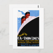 Reisen nach C und A und Gewerkschaften Postkarte (Vorne/Hinten)