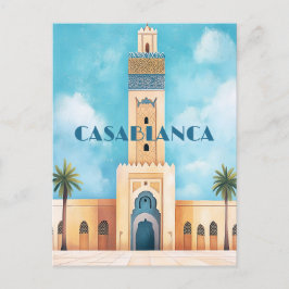 Reisen nach Casablanca Marokko Postkarte