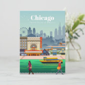 Reisen nach Chicago Einladung (Stehend Vorderseite)