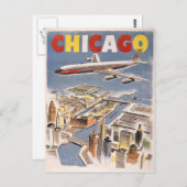 Reisen nach Chicago Postkarte (Vorne/Hinten)