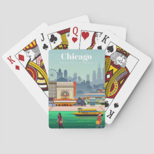 Reisen nach Chicago Spielkarten