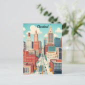 Reisen nach Cleveland USA Postkarte (Stehend Vorderseite)