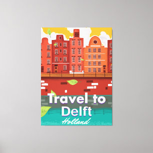 Reisen nach Delft Holland Reiseplakat Leinwanddruck