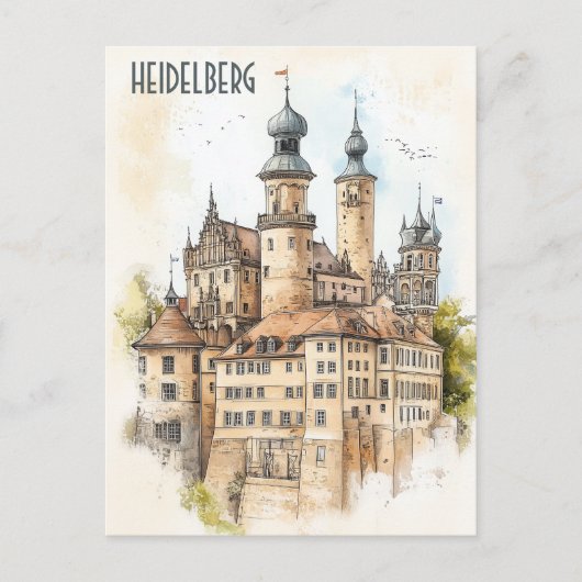 Reisen nach Heidelberg Deutschland Postkarte (Vorderseite)