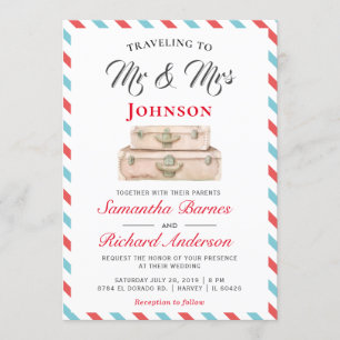 Reisen nach Hochzeit in Urlaubsort Einladung