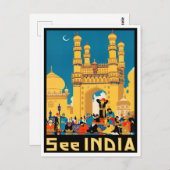 Reisen nach Indien Postkarte (Vorne/Hinten)