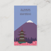 Reisen nach Japan mit dem Fuji Visitenkarte (Rückseite)