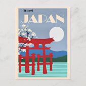 Reisen nach Japan, Vintage Illustration, Postkarte (Vorderseite)