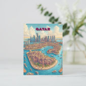 Reisen nach Katar Postkarte (Stehend Vorderseite)