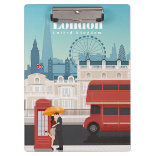 Reisen nach London England Klemmbrett