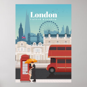 Reisen nach London England Poster