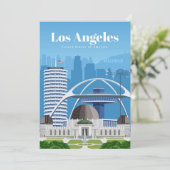 Reisen nach Los Angeles Dankeskarte (Stehend Vorderseite)