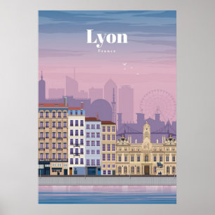 Reisen nach Lyon Frankreich Poster